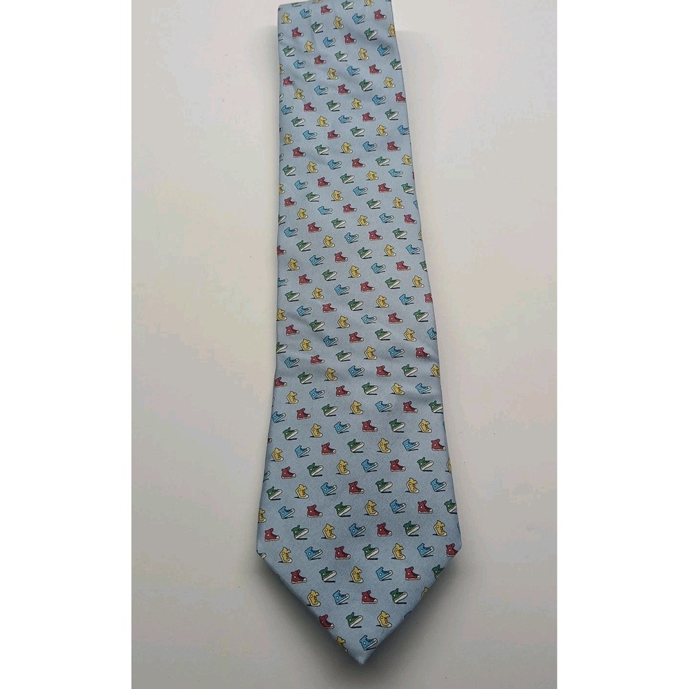 Vineyard Vines Neck Tie Blue/Multicolor Sneaker‎ Pattern 100% Silk 58"
